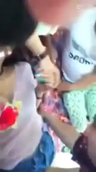 The bridesmaid was forced to play with her cleavage and suck candy