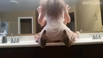 A woman who enjoys masturbating so much, she can masturbate in public restrooms