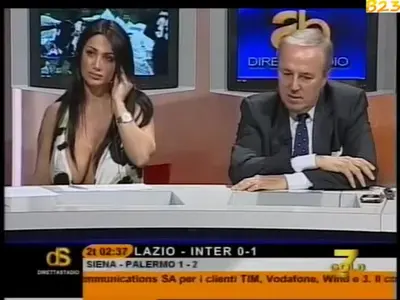 Busty female anchor exposed on the show (10:25)