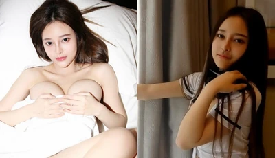 Hot girl Tang Qier's breasts are so big that she can't even grab them! Grabbing the breast with both hands and shaking it... but the areola is accidentally exposed: I want to taste coffee beans