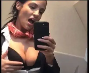 Do stewardesses do this kind of thing on airplanes? The in-flight wifi "live broadcast of wildly rubbing tender breasts" company fired her in seconds!