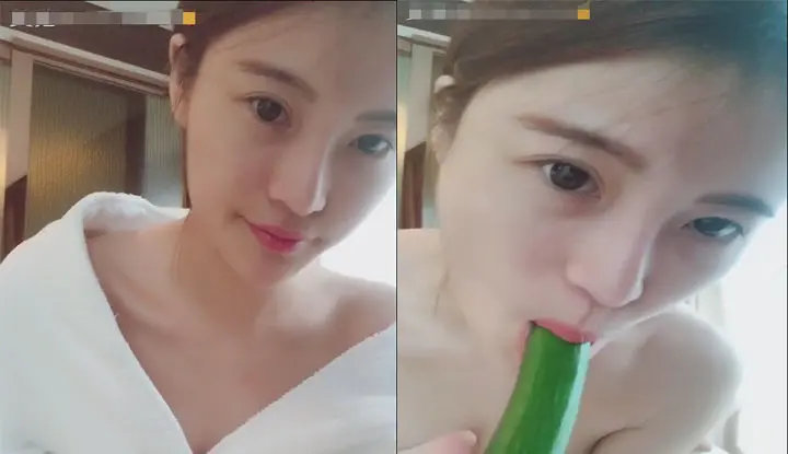 The most innocent girl is tired of playing with carrots, so this time she uses cucumbers for a different flavor