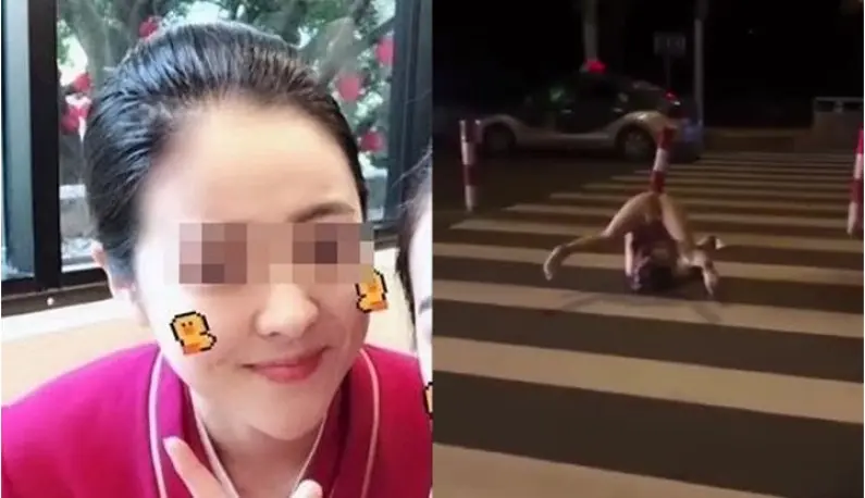 Stewardess dominates the road and makes fun of herself, the driver scolds her 2