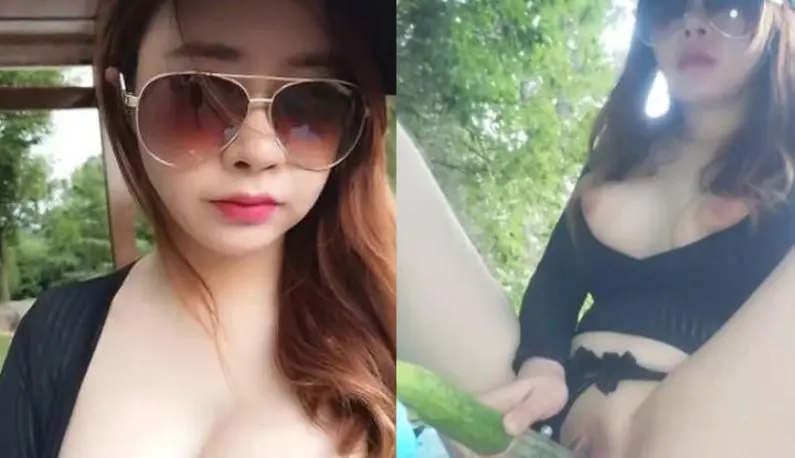[Food Orgasm] Big-breasted beauty anchor Peach Q-Mei went to the park to find a Feng Shui spot to release her big breasts!!