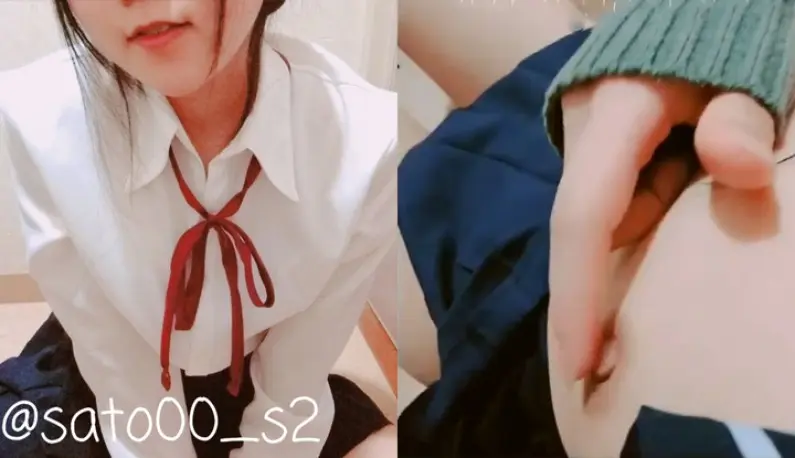 [Japan] さとうchan@sato00_s2 self-portrait video leaked (4) Child-faced sister picking her nipples