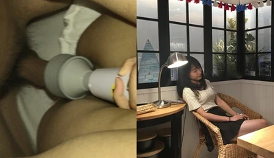 Ai Zhengong, a pretty young girl with a love for sex, was secretly filmed having sex and leaked. Part 8. Being without a condom is not enough! The cock and massage stick go straight to heaven~