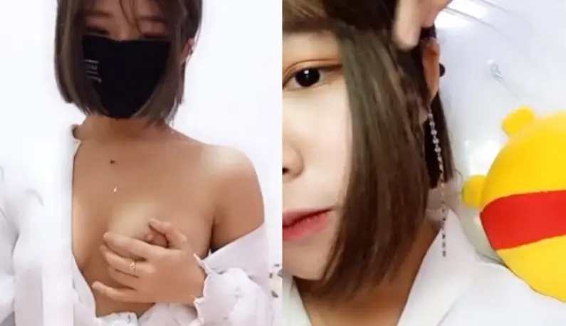 Innocent and cute anchor girl Min Mengzi ~ 2019 Spring Masturbation Show ~ fills her pussy with a vibrator and a dildo at once ~