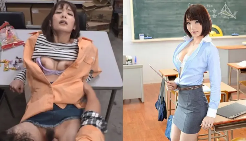 [Japan] Airi Suzumura leaked without censorship!! She ate her busty colleague in the break room!!