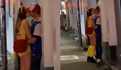 [Japan] Pokemon training in Shibuya, wet tongue kiss in the street~I will be the sword and you will be the shield~