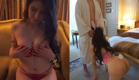 果哥 推女郎最新大尺度私房魅惑~酥胸半露挑逗跪舔~美乳兔女郎来报到!!