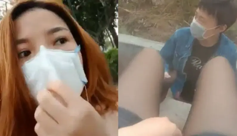 Guangdong live broadcast host VLOG running in the park encountered the new coronavirus body temperature measurement!! Don’t forget to wear a mask and condom when you are in an epidemic area!! (1)