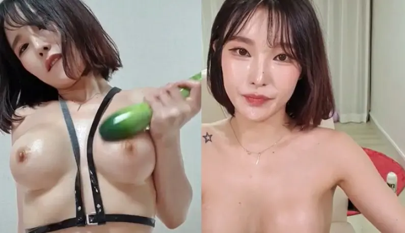 [Korea] The exquisite anchor kept using a stick to masturbate her breasts~ This way masturbation will be pleasurable!!