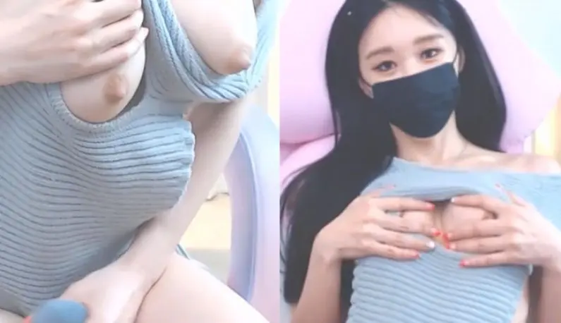 [韓國] 美乳妹妹讓哥哥們久等了，直接脫衣露出兩粒美乳！