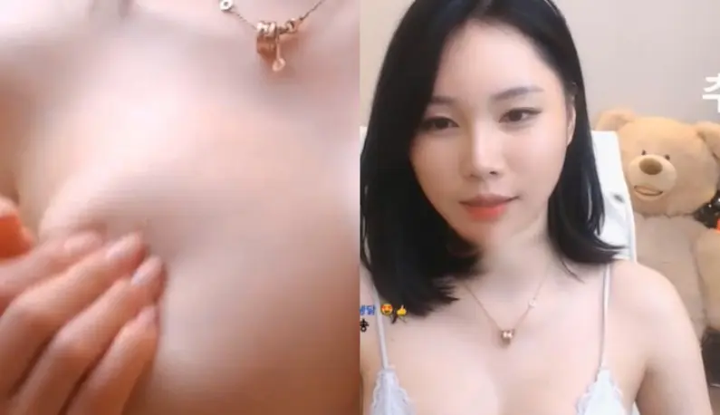 [South Korea] The anchor with beautiful breasts is so happy ~ she directly puts her breasts on the camera and rubs them!
