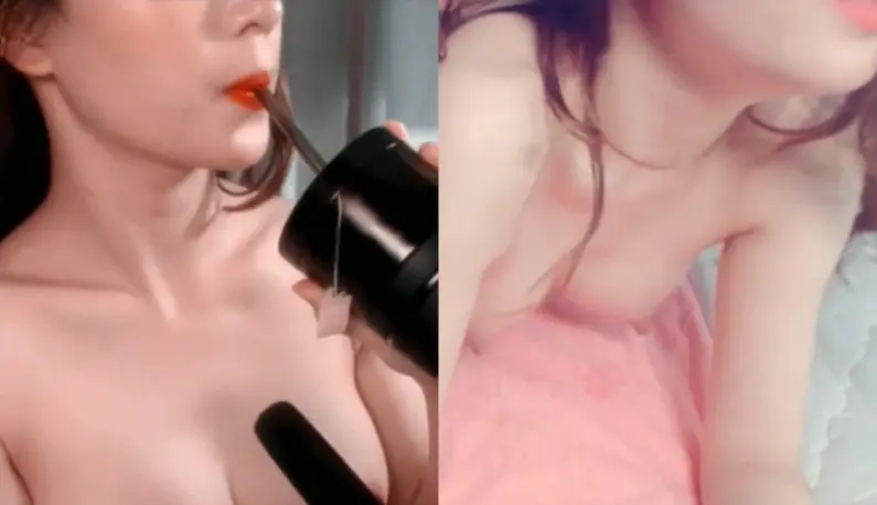 [Korea] Beautiful breasts sister’s erotic time! Drinking through a straw can be tempting too!