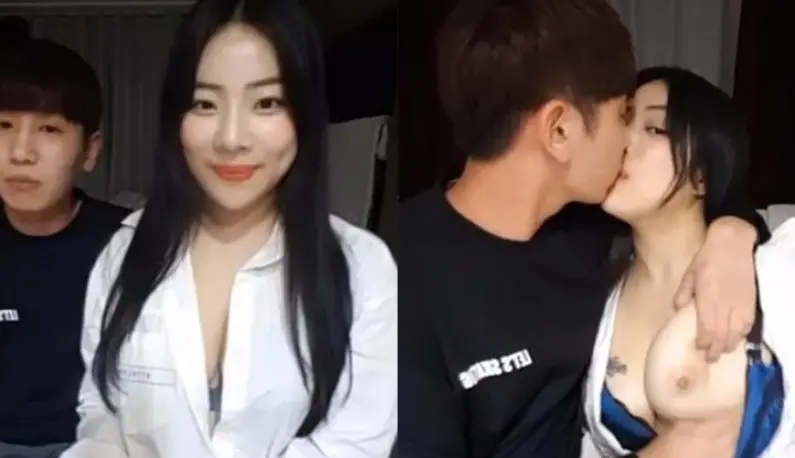 [South Korea] The experienced live broadcast host made the busty girl show her headlights in one go!