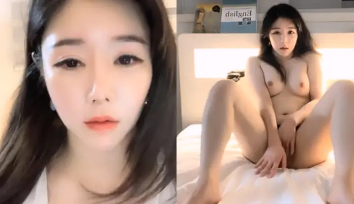 [Korea] A little sister with a pretty face and a graceful body ~ stripping and fucking live broadcast at home