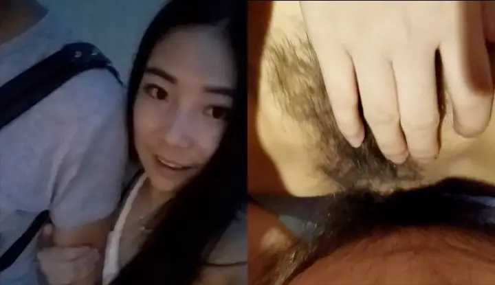 Good-looking young couple went on a trip and had sex immediately after returning to the hotel