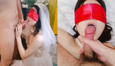 "Ultimate Training 2021" The slut bride was trained in a wedding dress and fucked without a condom, screaming~