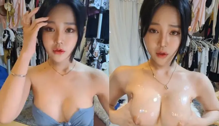 [Korea] Beautiful sexy girl ~ rubbing her breasts in front of the camera is extremely tempting
