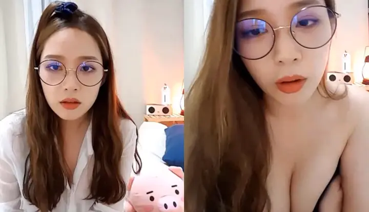 [Korea] The beauty with long hair and glasses～shows off her beautiful breasts and her sexy buttocks