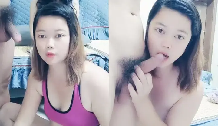 The mother-daughter couple passionately enjoys the oral sex service of their good daughter, eating her breasts and playing with the old slut’s cunt.