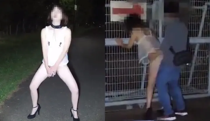[Japan] [Ultimate Hot Wife Meat Toilet] Exposed goddess masturbates outdoors and gets fucked hard from behind by passers-by