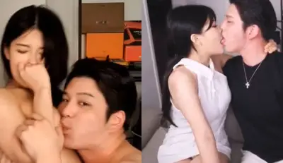 [Korea] A busty lady with very sensitive nipples was teased constantly in the live broadcast room~