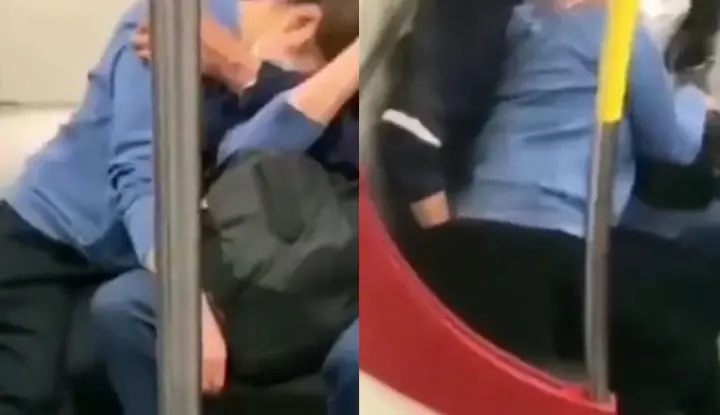 The scandal was exposed on the Internet ~ A man in the Guangzhou subway masturbated his female companion in public with a wide range of movements