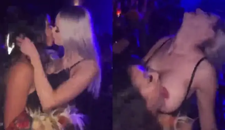 [Europe and the United States] Beautiful girls having fun at a music festival ~ They licked each other's breasts when they couldn't kiss enough