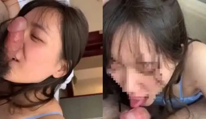 The elementary school girl showed her face and said she wanted to ask for homework ~ but it turned out to be a fun time eating chicken and having sex