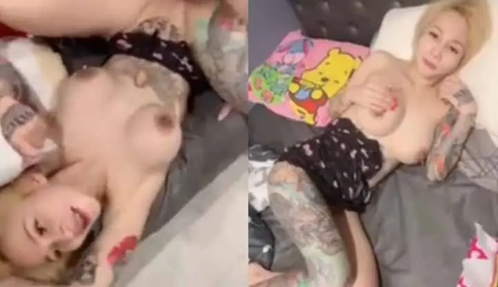[Thailand] A tattooed beauty was fucked hard without a condom and then ejaculated in her pussy~ She fell asleep with satisfaction while touching her big breasts