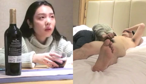 找清秀妹子來一起品酒，沒想到妹子喝多了喲我到床上幫我尻尻～