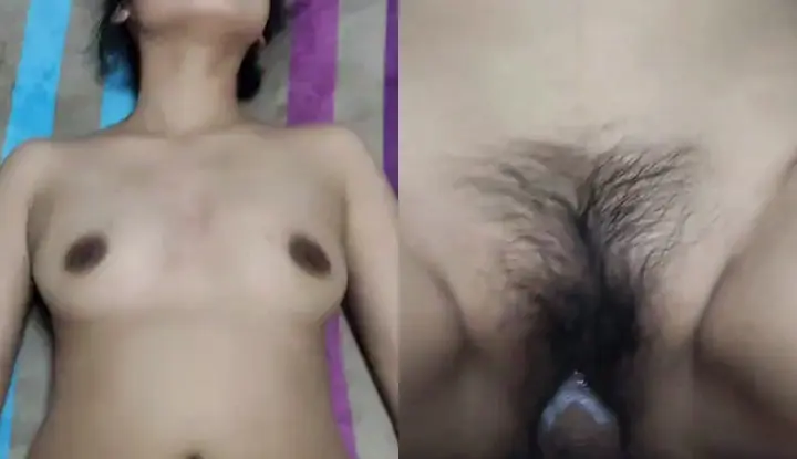 It’s a real pleasure to watch your girlfriend’s big breasts swaying while having her hairy pussy fucked.