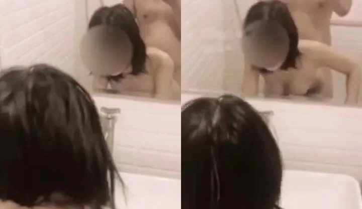 [Thailand] The girl with beautiful breasts has aroused sexual desire ~ she started having sex directly in the public toilet