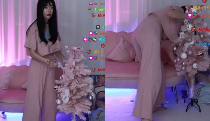 [Korea] The girl is not wearing underwear! During the live broadcast, her breasts were exposed and her breasts were super big.
