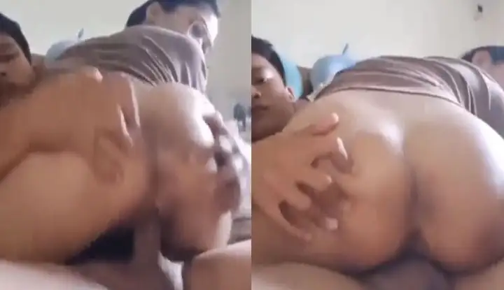 [Philippines] The boyfriend lies down and his girlfriend sits on top of her and shakes her, her sexy big butt is penetrated so deeply every time