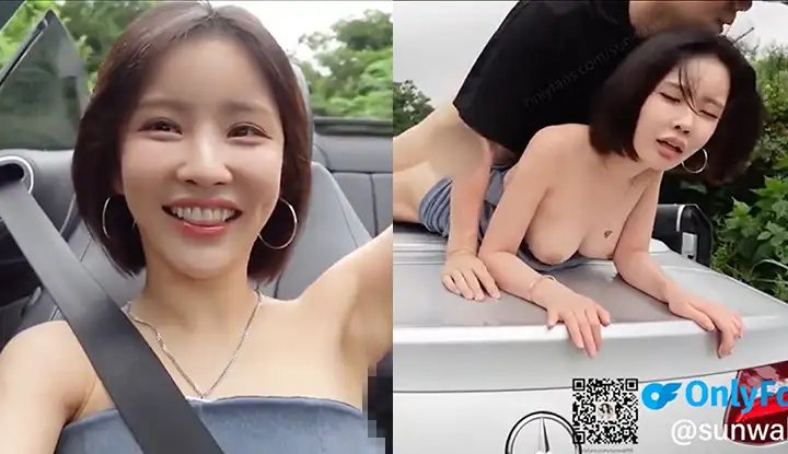 [Korea] Onlyfans naughty socialite sunwall95 outdoor outdoor car sex