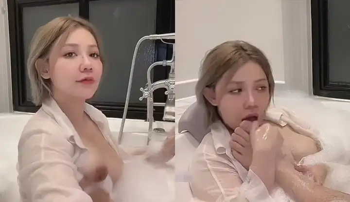 [Thailand] O station master babynookie sat on her boyfriend’s big dick halfway through washing