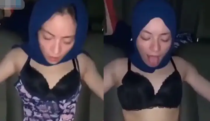[Thailand] A young woman in headscarf was fucked until she kept sticking out her tongue and twitching