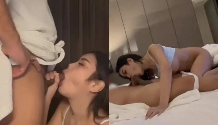 [Thailand] Sexy hot girl puts on lace lingerie and concentrates on eating dick, she looks so sexy