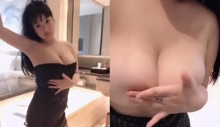 Big-breasted Internet celebrity Xiao Yuna, her fair-skinned breasts and her slutty butt are exposed once